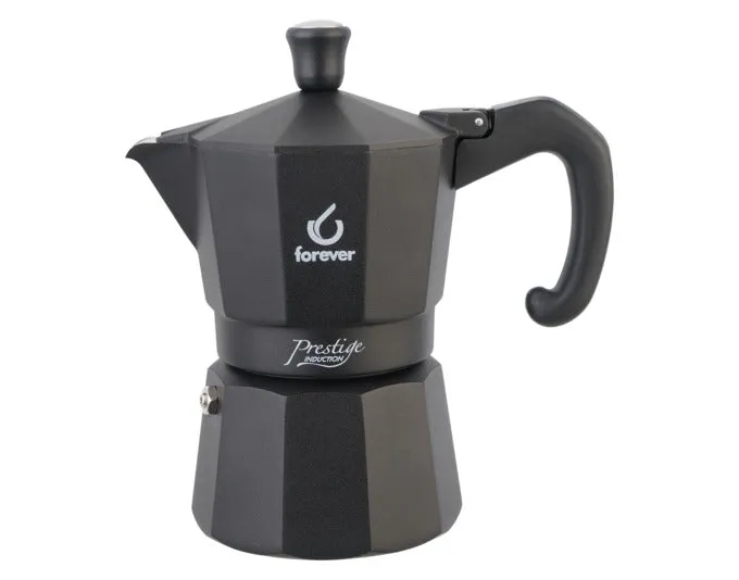 Caffettiera FOREVER Moka Prestige induzione 3 tazze nero opaco