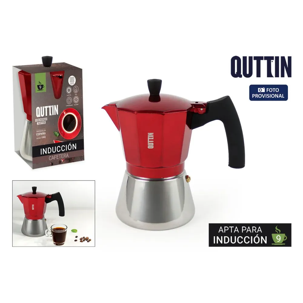 Caffettiera Italiana Quttin Rosso Alluminio 0,45 L (6 Unità)