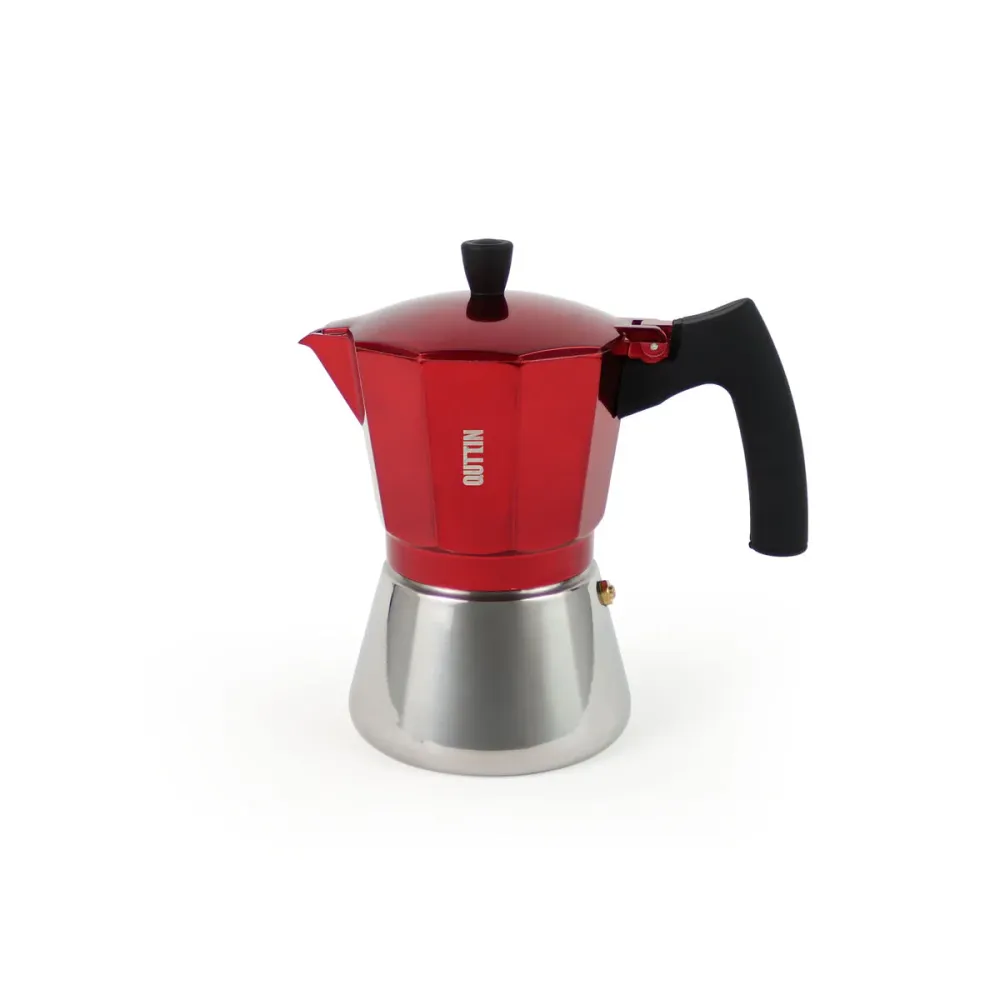 Caffettiera Italiana Quttin Rosso Alluminio 0,45 L (6 Unità)