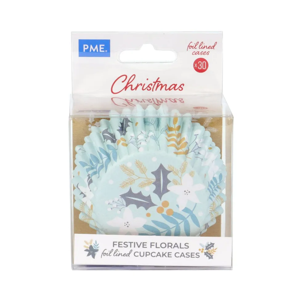 30 Caissettes Natalizie Floreali PME
