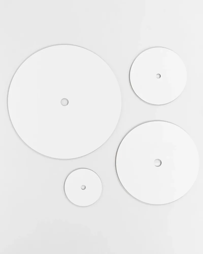 Cake board rotondo da 3mm con foro centrale (senza logo) 10cm