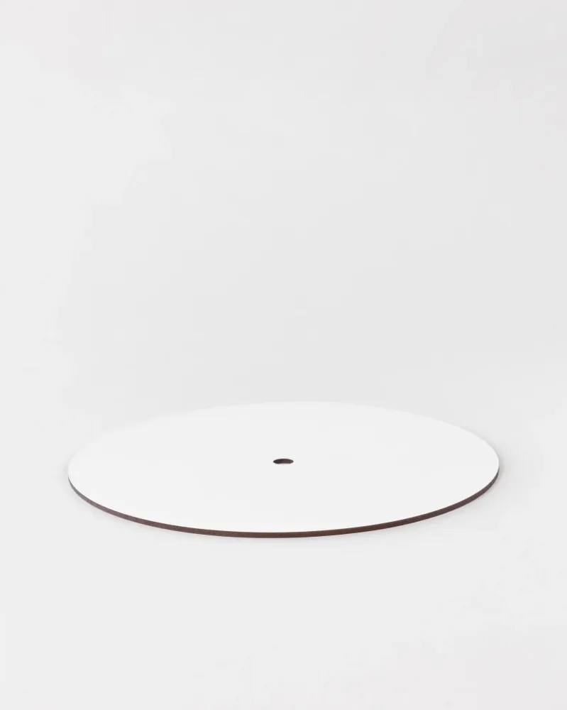Cake board rotondo da 3mm con foro centrale (senza logo) 10cm