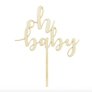 Cake Topper legno - Oh Baby