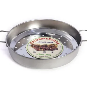 Caldarrostiera 24cm con 2 manici inox