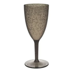 Calice flute plastica grigio fumo, stile contemporaneo, 19,6cm altezza - diametro 8,5cm - ARCA