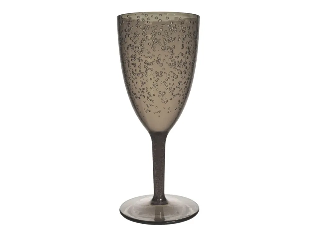 Calice flute plastica grigio fumo, stile contemporaneo, 19,6cm altezza - diametro 8,5cm - ARCA