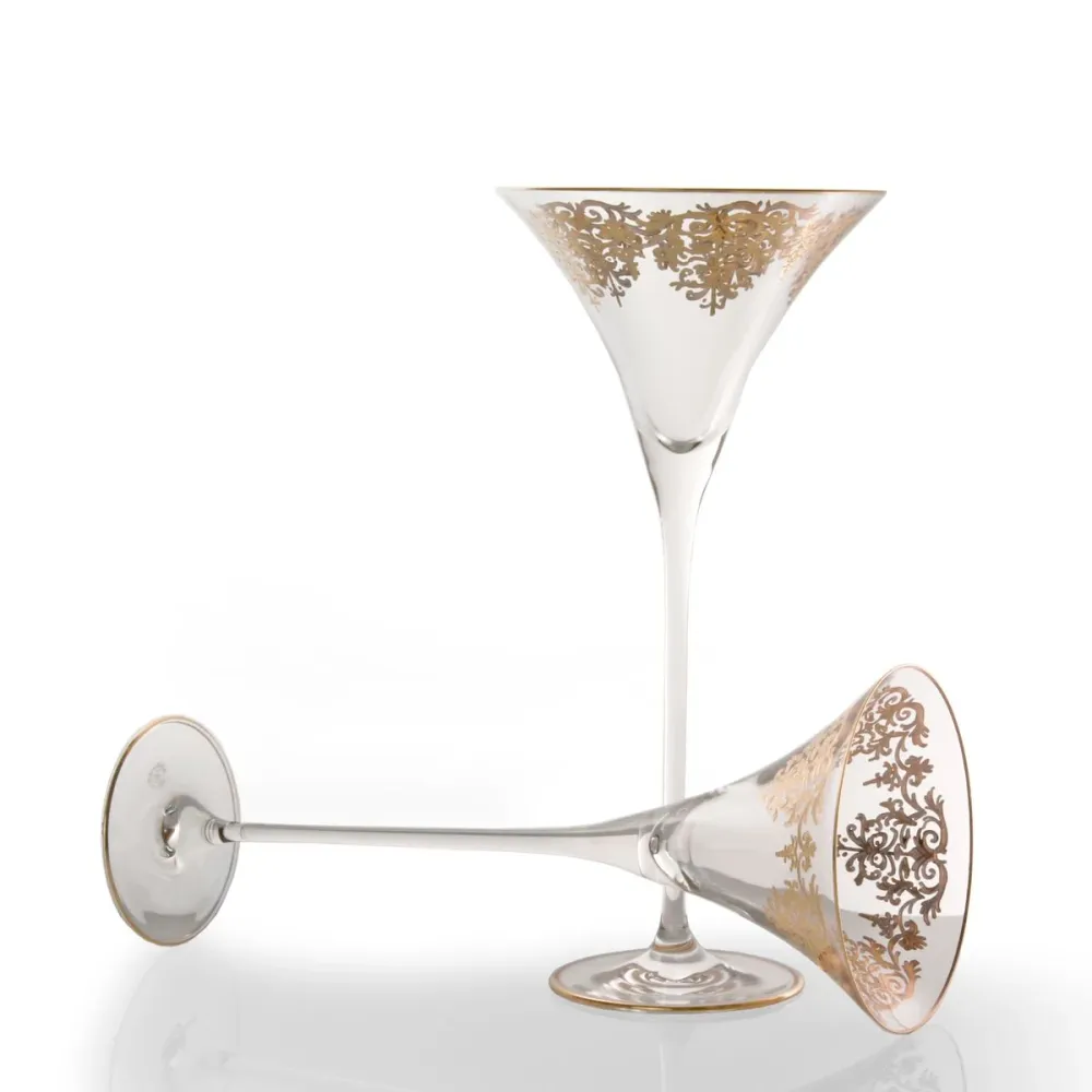 Calici coppe da degustazione con decoro oro - Giulia