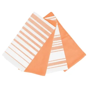 Canovaccio tilde set 4 pezzi colore arancione 85% cotone 15% poliestere cm50x70
