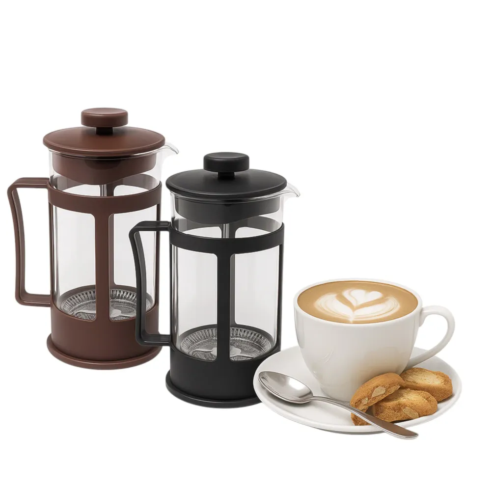 Cappuccinatore montalatte manuale vetro 300 ml schiuma caffè latte