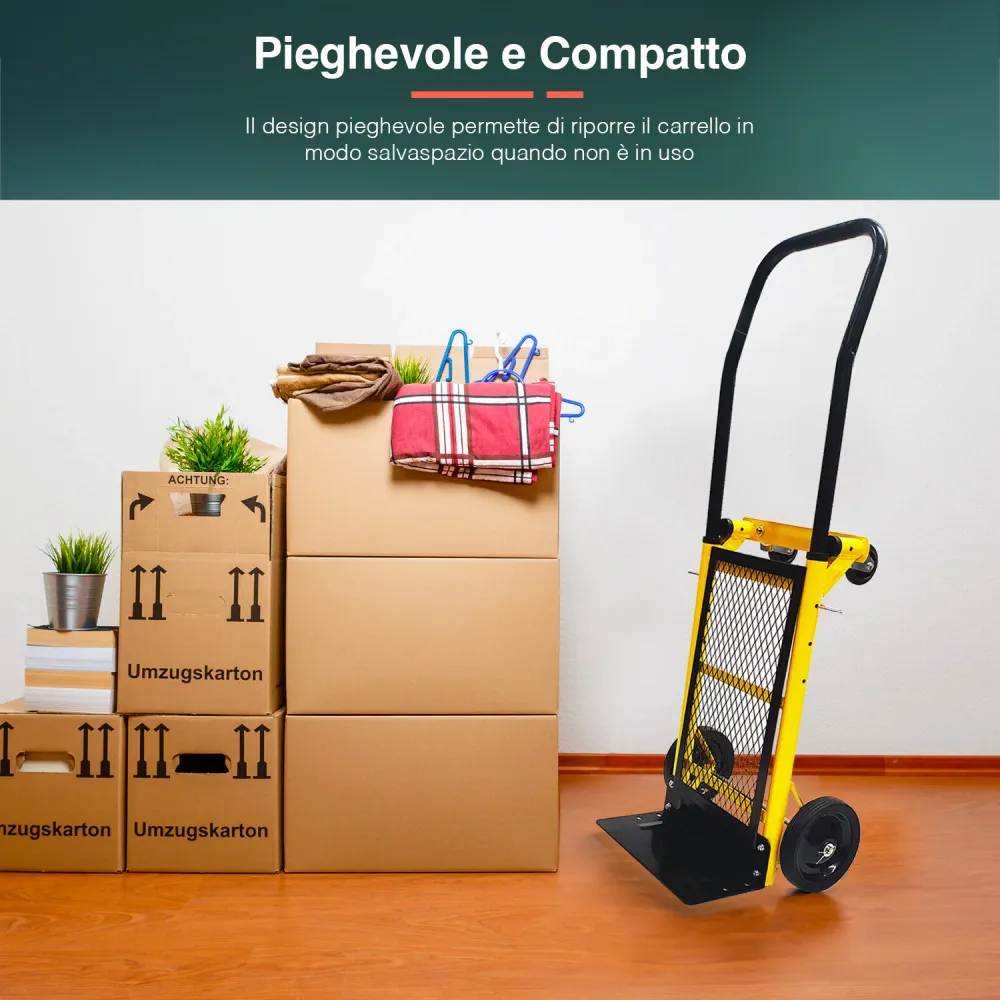 Carrello Portacarichi Multifunzione 4 Ruote Fino 45kg