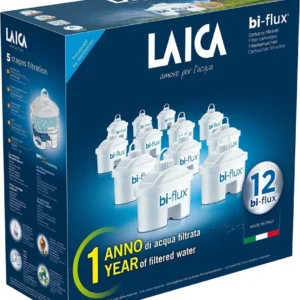 Cartuccia filtrante per acqua LAICA Bi-Flux – Preserva i sali minerali riducendo cloro e metalli pesanti – Riduce la durez...