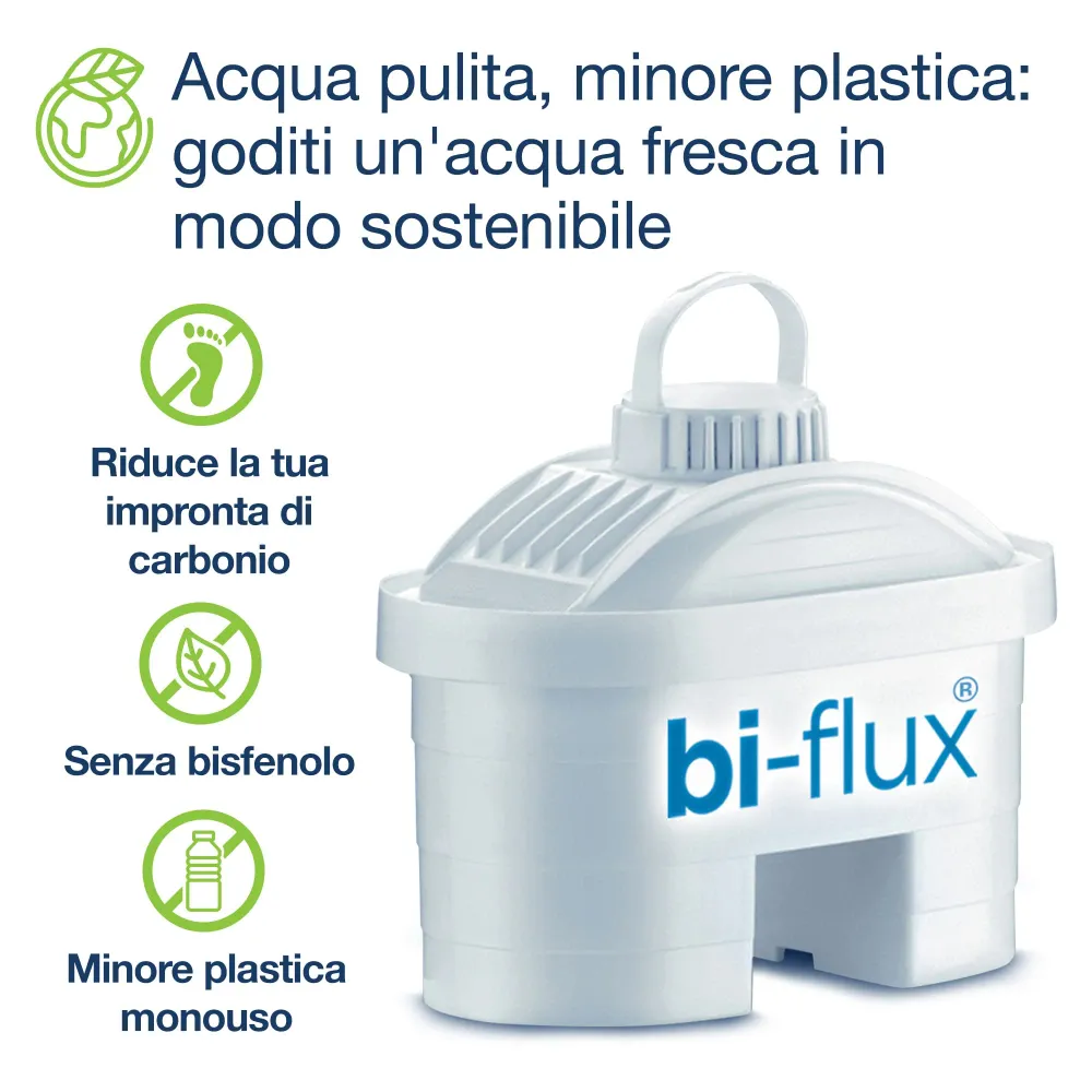 Cartuccia filtro acqua LAICA Bi-Flux - Preserva i sali minerali riducendo cloro e metalli pesanti - Riduce la durezza dell...