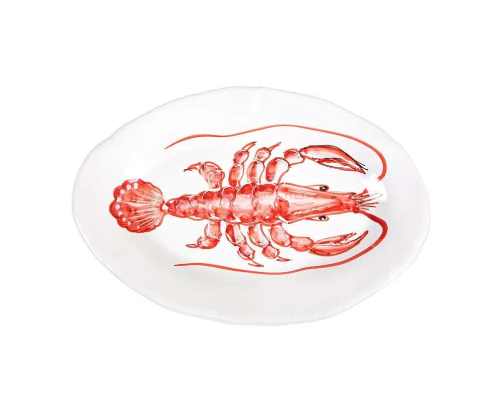 Piatto Ovale Pesce Rosso 32cm Casa Amalfi