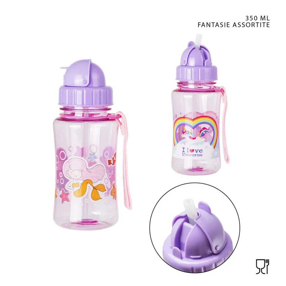 Dc Casa Borraccia Plastica 350Ml Fantasie Assortite