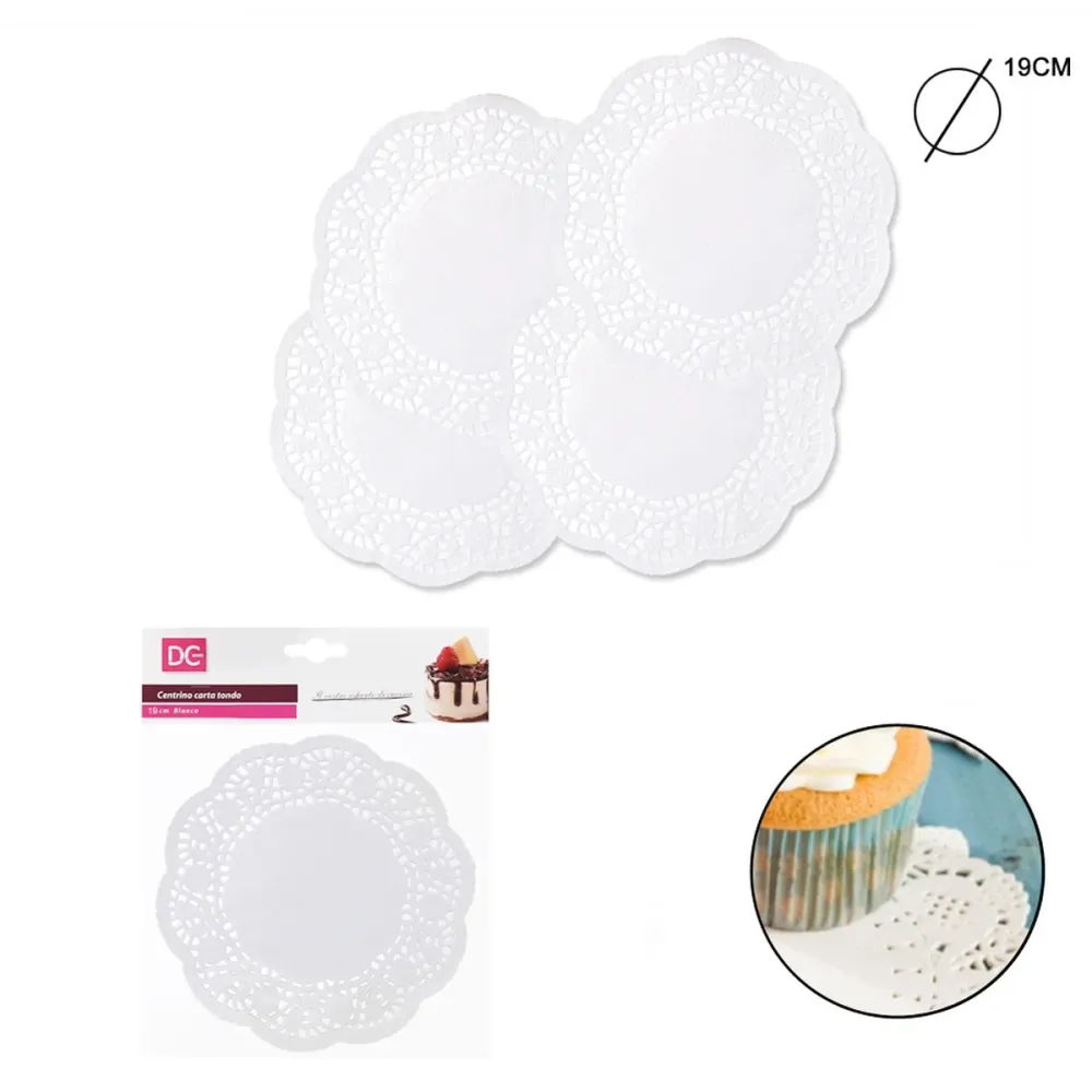 Dc Casa Centrino Carta Tondo 19Cm Bianco