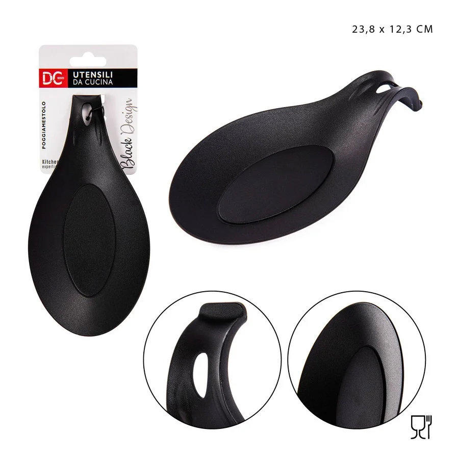 Dc Casa L/Black Poggiamestolo Plastica 23.8x12.3Cm