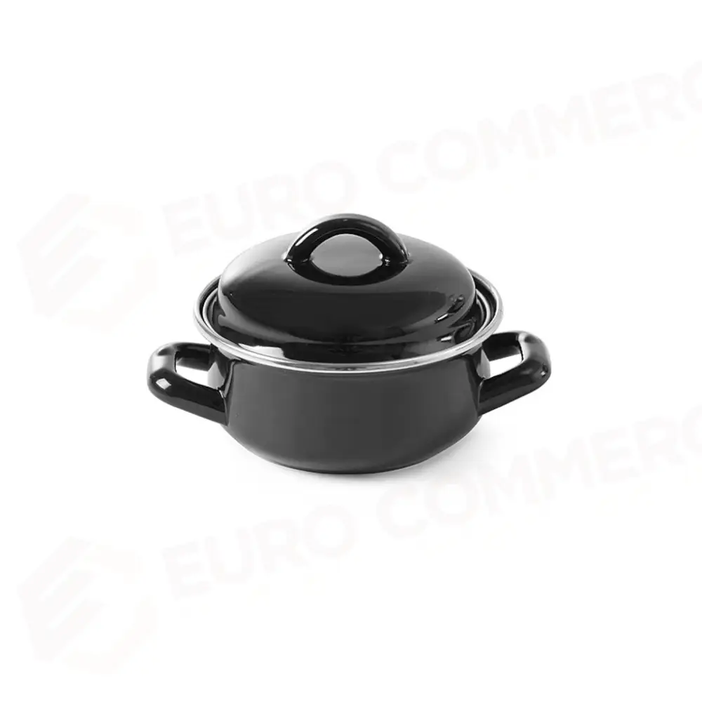 CASSERUOLA 2/MANICI C/COP.CM.13X,5X10 LATTA NERO - PC/625/13 - ROYALE