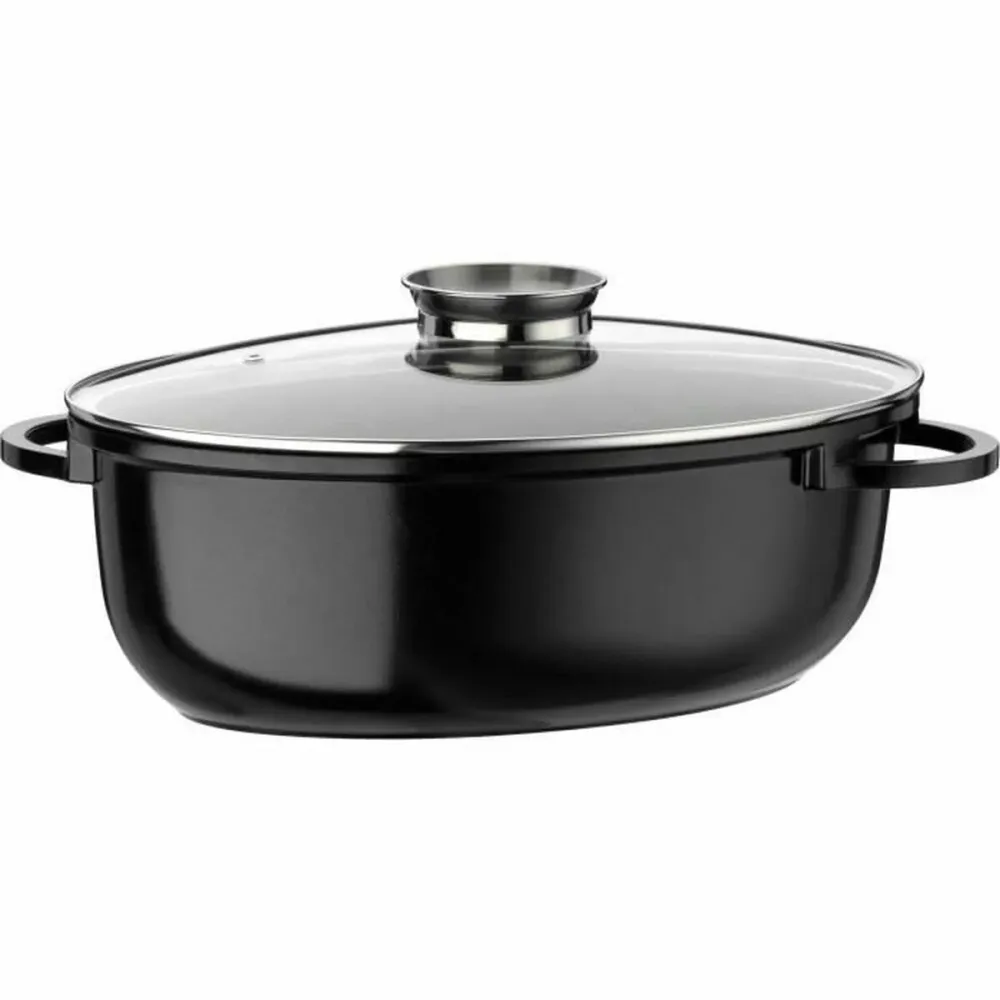 Casseruola con coperchio GSW 410571 noir Alluminio 8 L