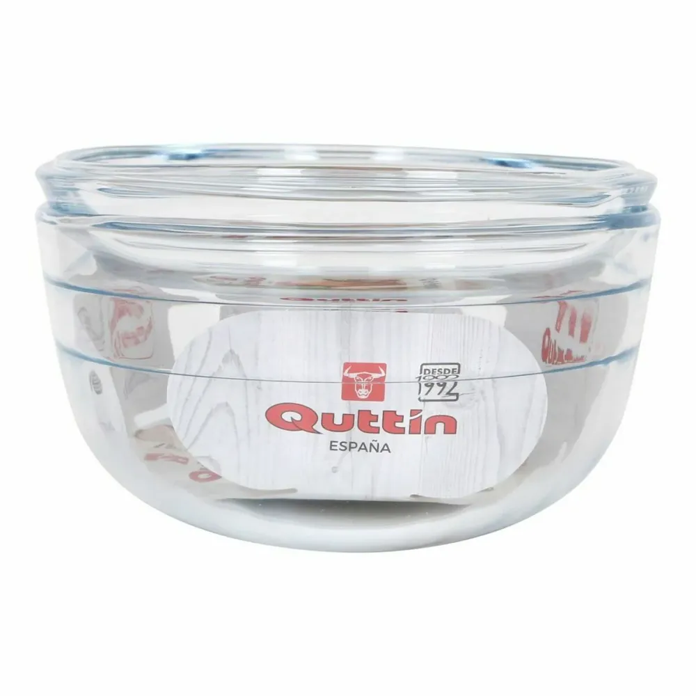 Casseruola con coperchio Quttin 63095 Vetro 33 x 20 x 13 cm (3L + 1L)