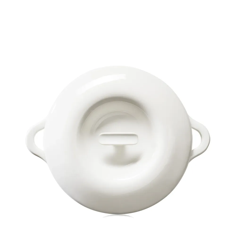 Casseruola da forno Bombance D26cm alabastro bianco con coperchio