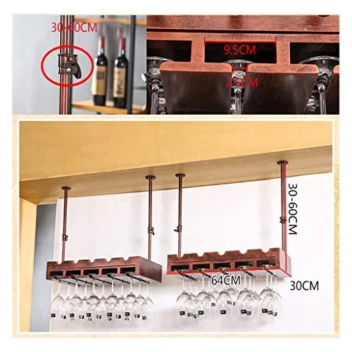 CCFENG cremagliera di vetro Vino, Bar appeso cremagliera di vetro, cremagliera del vino vino, appeso cremagliera di vetro,...