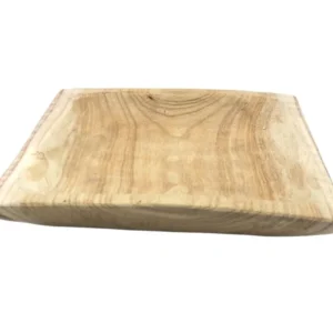 Centrotavola legno quadrato naturale spazzolato 28x28xh.5cm