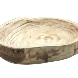 Centrotavola legno rotondo naturale h.6,5/d.36,3cm.