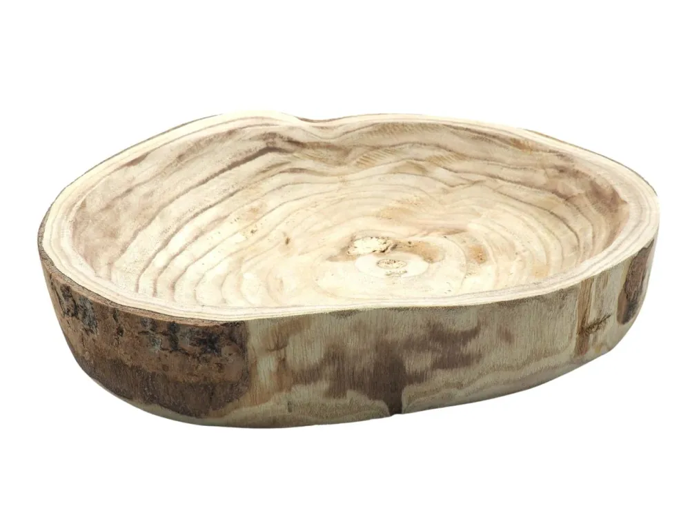 Centrotavola legno rotondo naturale h.6,5/d.36,3cm.