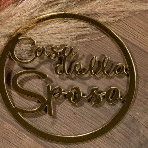 Cerchio con frasi intagliate - linea Incisioni