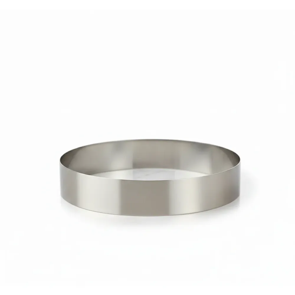 Cerchio per Schiuma Rotondo Acciaio Inossidabile – Ø 12 cm x 4,5 cm
