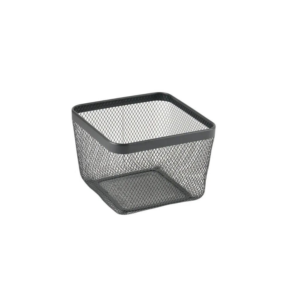 Cesta Multiusos Confortime Preto Metal 24,5 x 24,5 x 17 cm (8 Unidades)