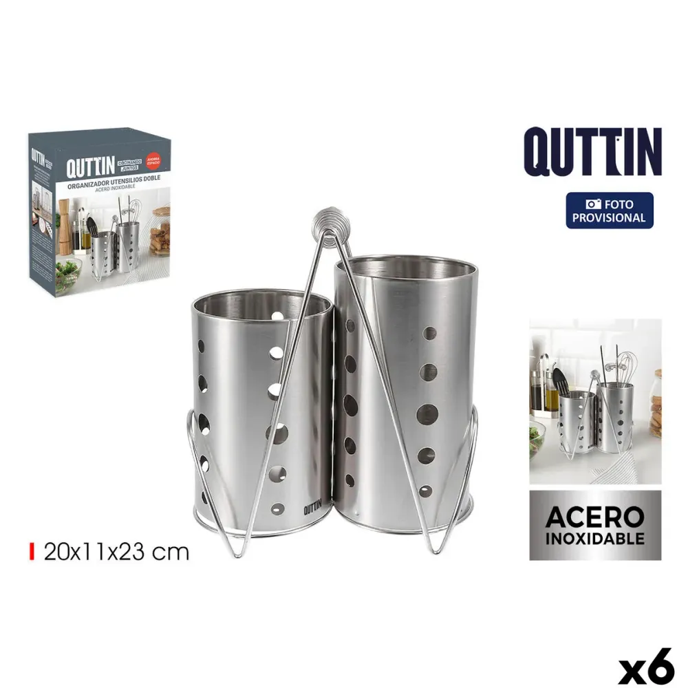 Cestello per posate Quttin Acciaio 20 x 11 x 23 cm (6 Unità)