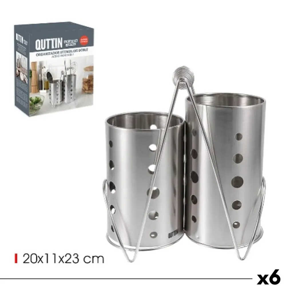 Cestello per posate Quttin Acciaio 20 x 11 x 23 cm (6 Unità)