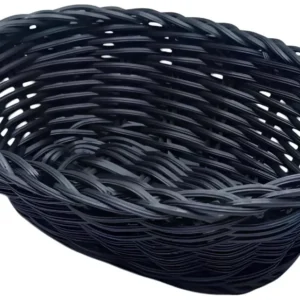 Cestino per il pane ovale 21x15x7 cm marrone scuro