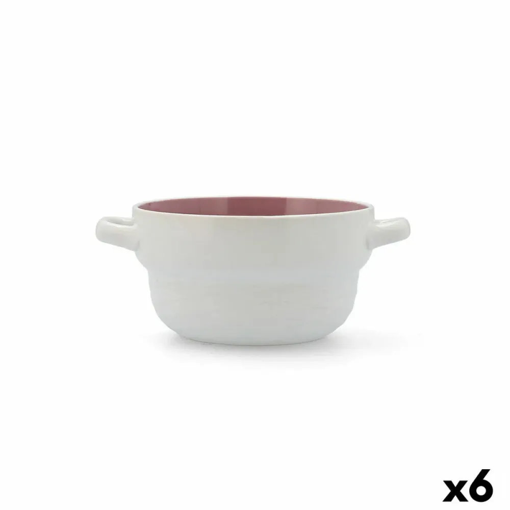 Chávenas de chá Quid Vita Peoni Cor de Rosa 500 ml (6 Unidades)