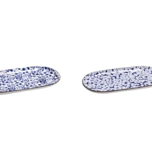 Ciotola ceramica blu e beige florealee botanica 27x14x2 cm - Star