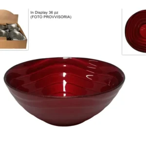Ciotola vetro rosso
