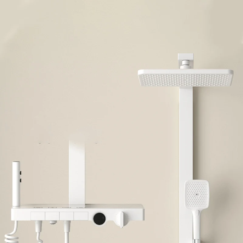 Set doccia Braccio doccia Set doccia quadrato con getto regolabile parete Clearhalo