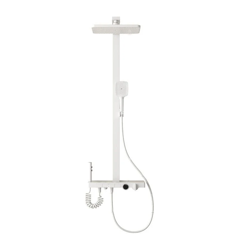Set doccia Braccio doccia Set doccia quadrato con getto regolabile parete Clearhalo