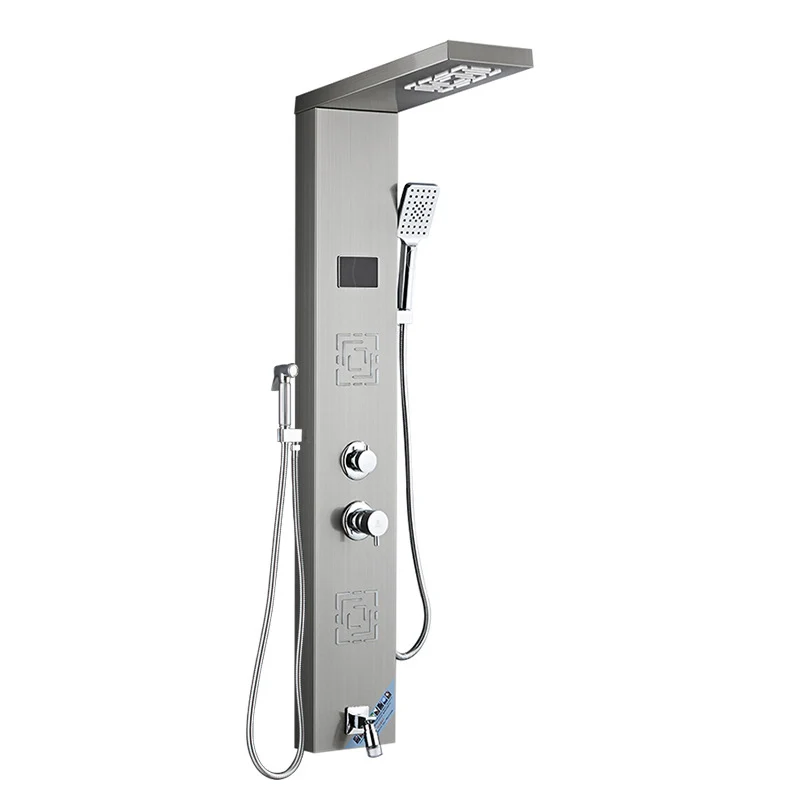 Set doccia doccia Display digitale Controllo temperatura Doccia montata parete Clearhalo