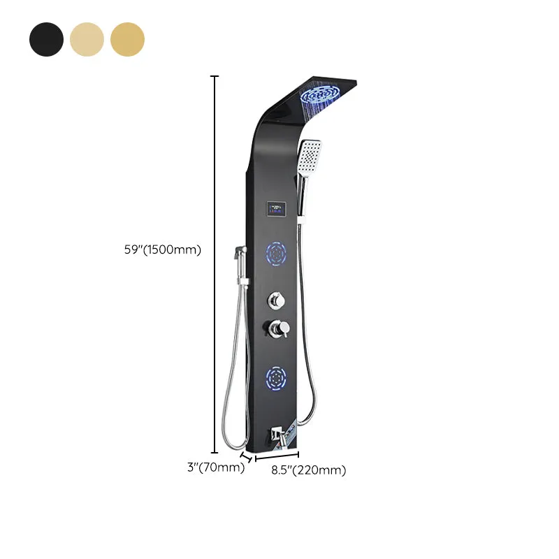 Set doccia doccia Display digitale Controllo temperatura Doccia montata parete Clearhalo