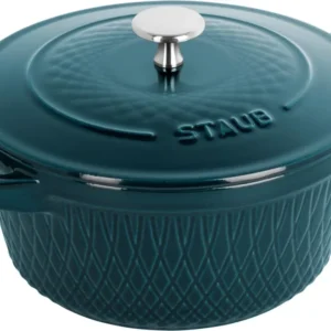 Cocotte intrecciata da polvere 24 cm, rotonda, La mer, ghisa 3.8L S1023546