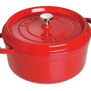 Cocotte 18 cm, rotonda, rosso ciliegia, ghisa 1,7 l