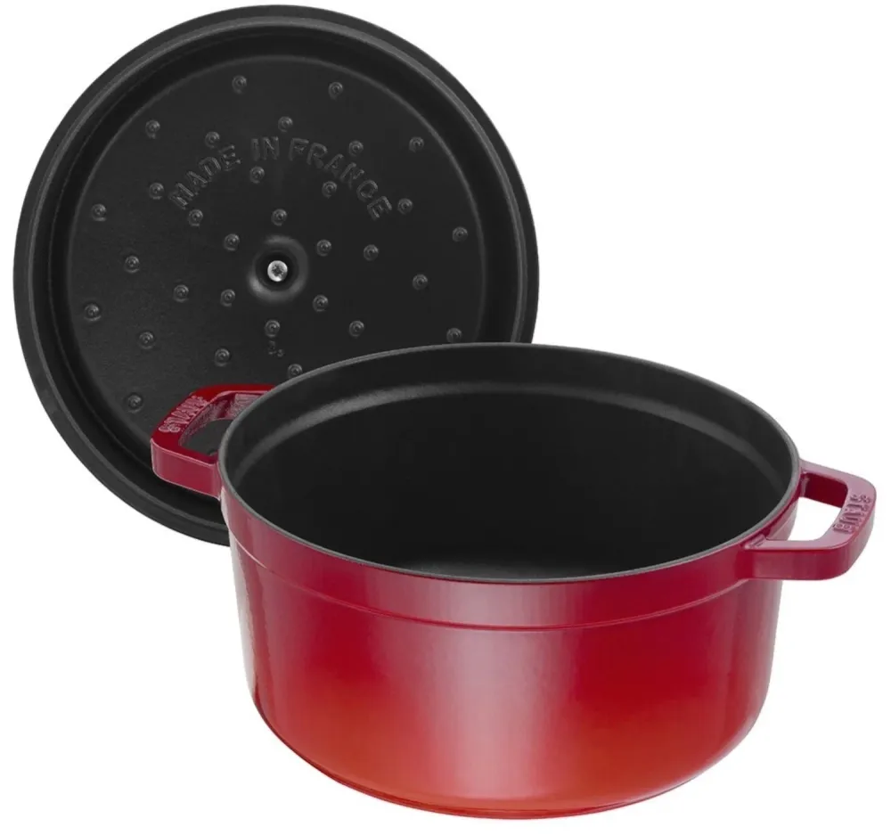 Cocotte 18 cm, rotonda, rosso ciliegia, ghisa 1,7 l