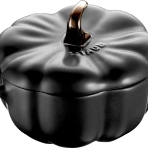 Cocotte 15 cm, zucca, nera, ceramica 0,6 l
