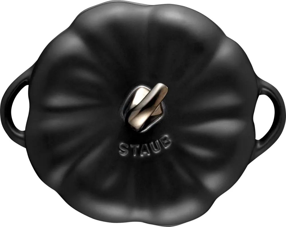Cocotte 15 cm, zucca, nera, ceramica 0,6 l