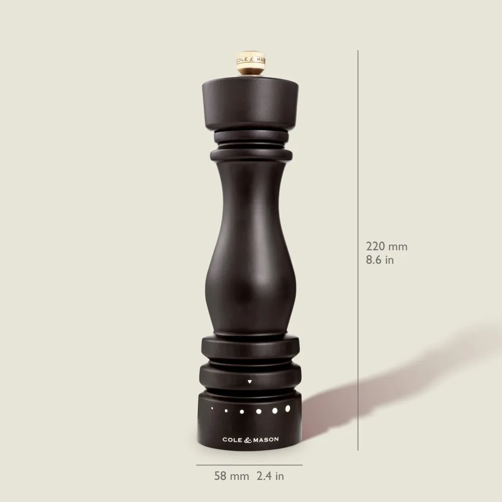 Cole & Mason Macina sale/pepe Ø 6 × 22 cm, faggio, marrone scuro