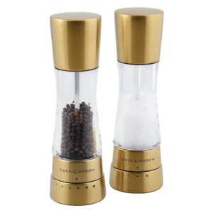 Cole & Mason Pepper/Salt Mills Set di Oro Kid Gold 19x6x6 cm