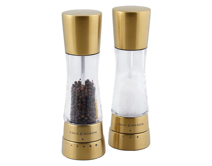 Cole & Mason Pepper/Salt Mills Set di Oro Kid Gold 19x6x6 cm