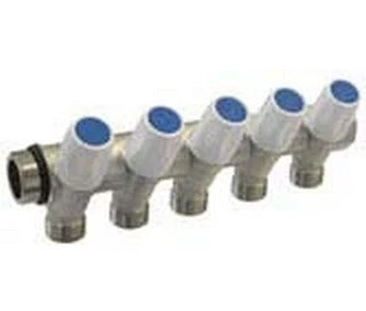 Collettore inclinato M/F con valvole 2 ways/vie - 1" x 3/4" Eurocono